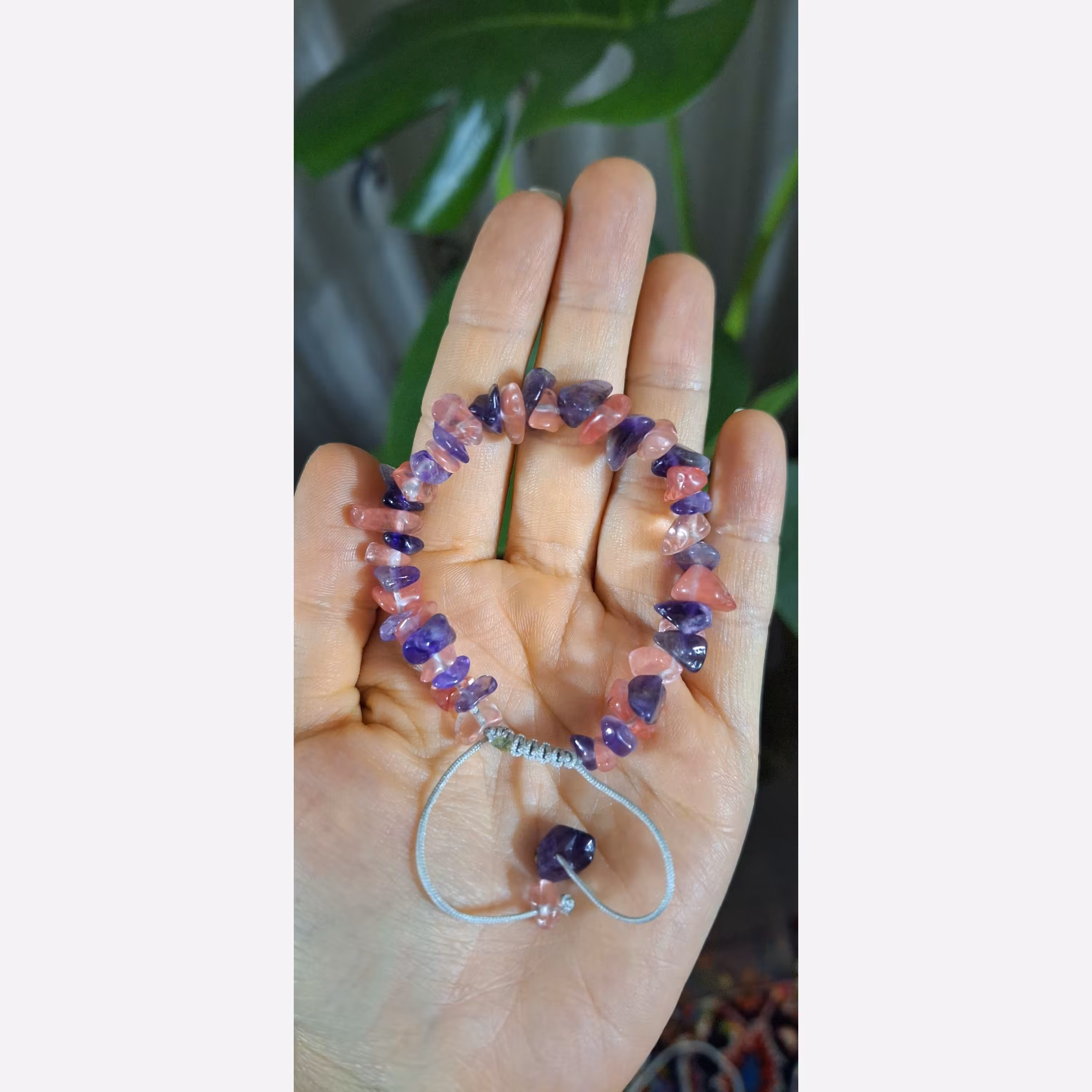 دستبند آمیتیست و کوارتز 