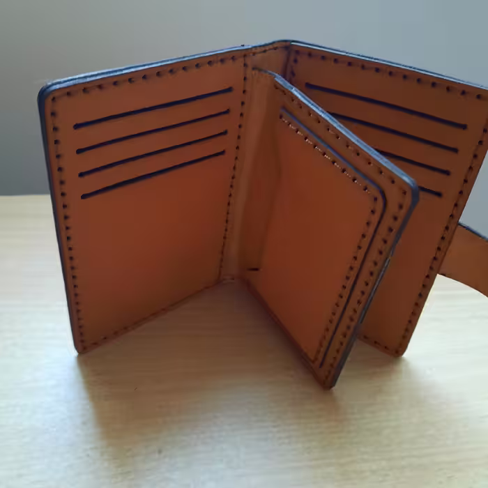 کیف  جاکارتی چرم طبیعی سوپر بزی دست دوز کد4532