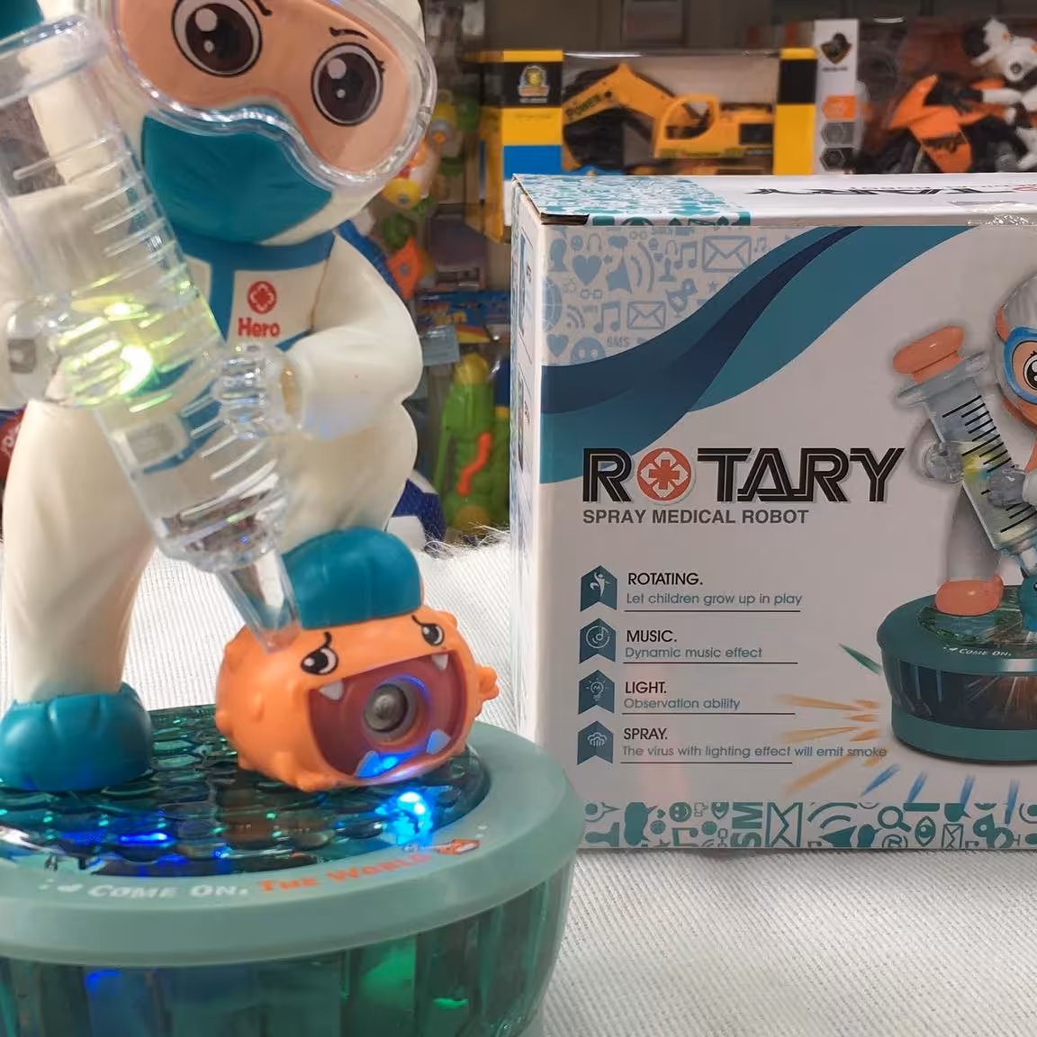 اسباب بازی ربات ضدعفونی کننده باطری خور