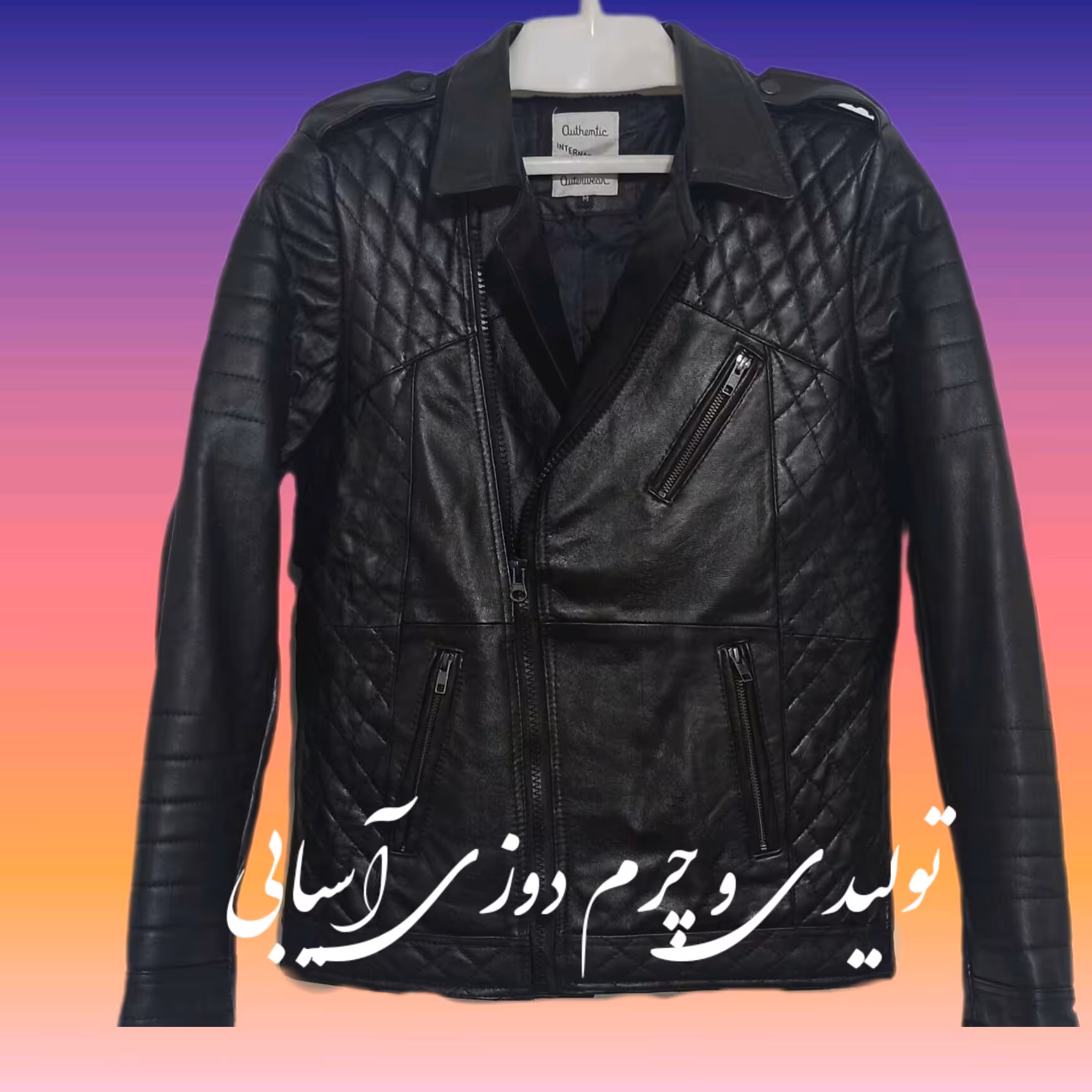 کاپشن چرم مردانه  اصل و صددرصد طبیعی گوسفندی ،اصل تضمینی(پس کرایه)