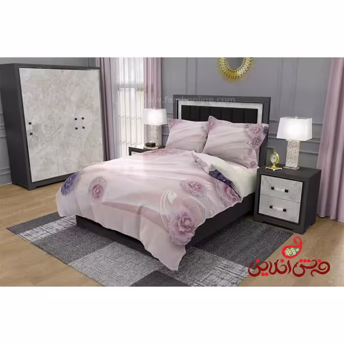 روتختی طرح گل بنفش ویاسی کد 2897