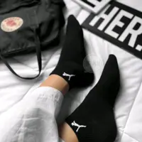 جوراب مچی پوما مشکی نخ پنبه فری سایز