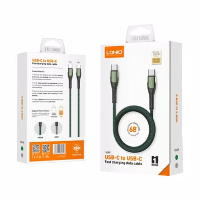 کابل دو سر تایپ سی  LDNIO مدل LC101 الدینیو  65 وات