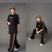 خارجی ست تیشرت شلوار لانگ بگی