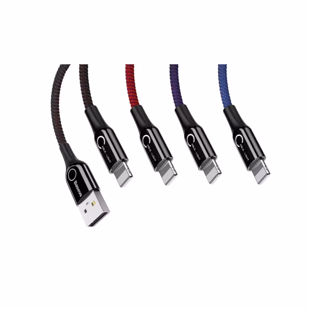 کابل لایتنینگ هوشمند بیسوس مدل C-shaped Lightning 1m