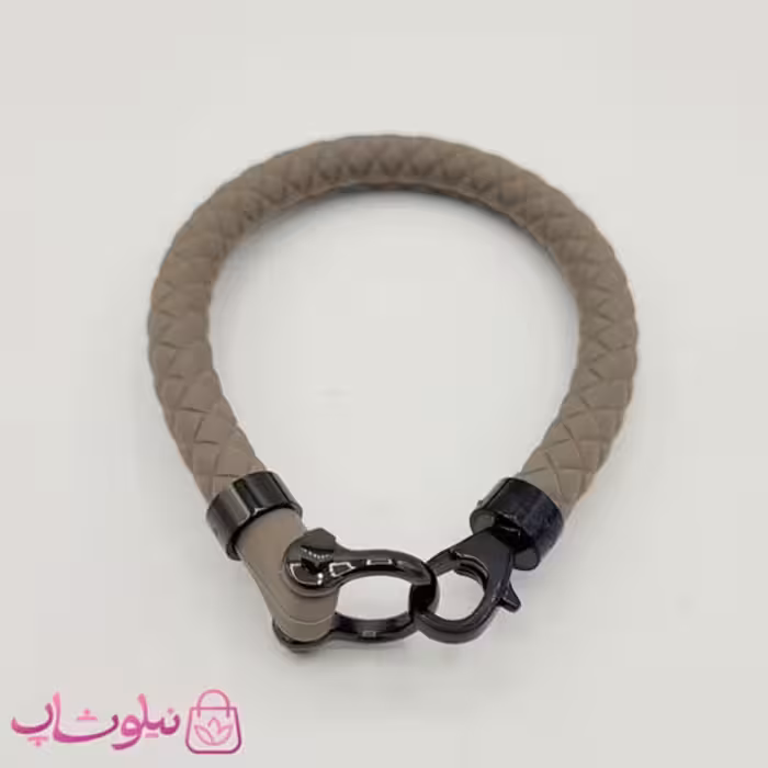 دستبند امگا رابر طوسی با قفل مشکی