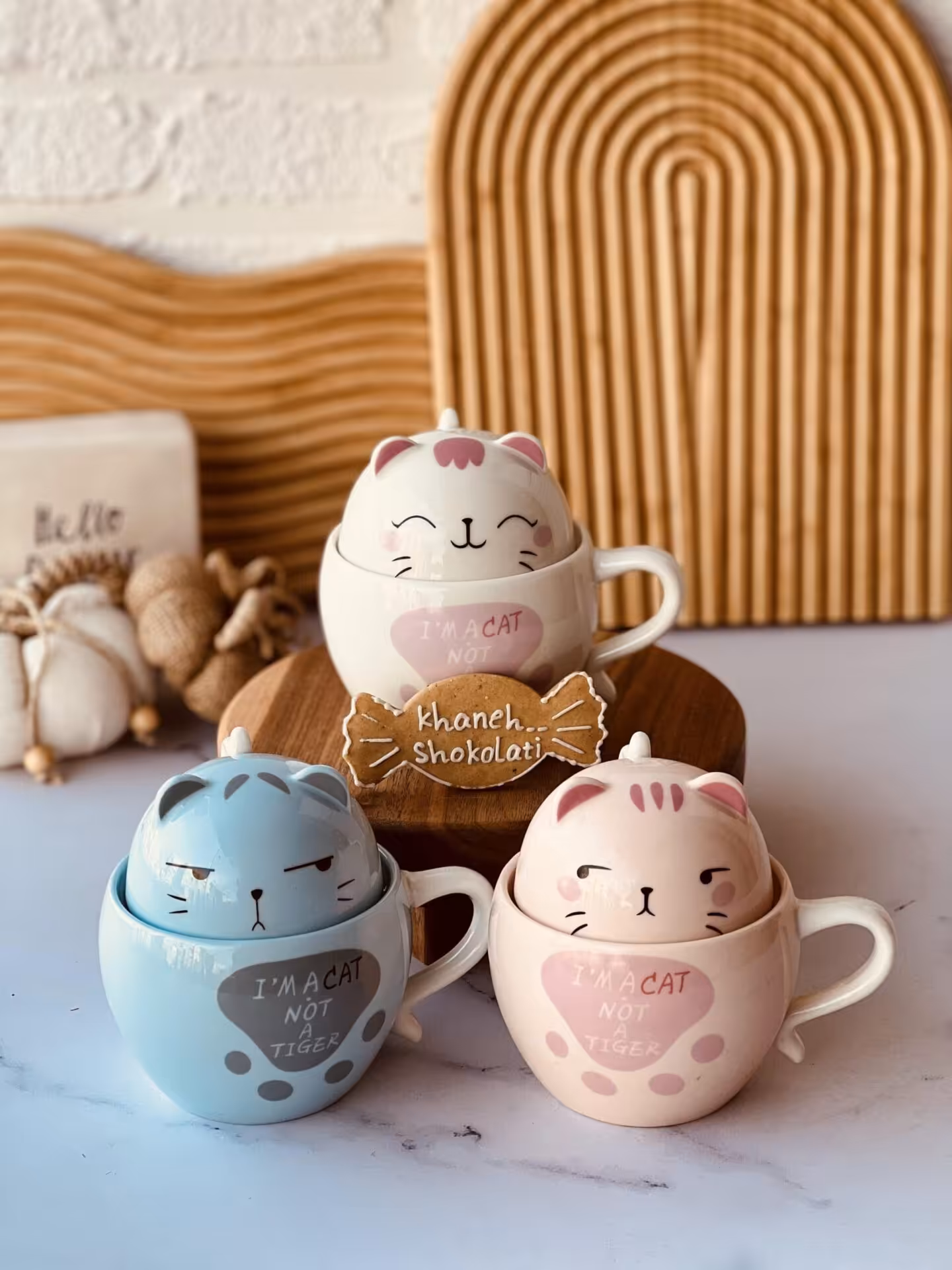 ماگ درب دار تپلی گربه