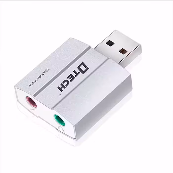 کارت صدا دیتک مدل Dtech USB Audio Sound Card Adapter DT-6006