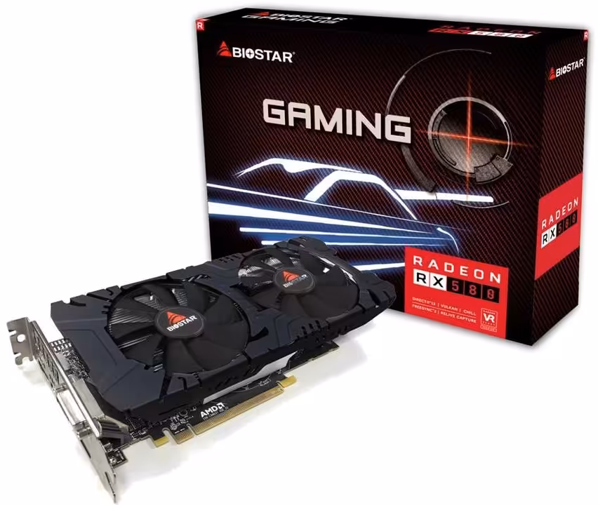 کارت گرافیک بایوستار مدلRX 580 با حافظه 8 گیگابایت