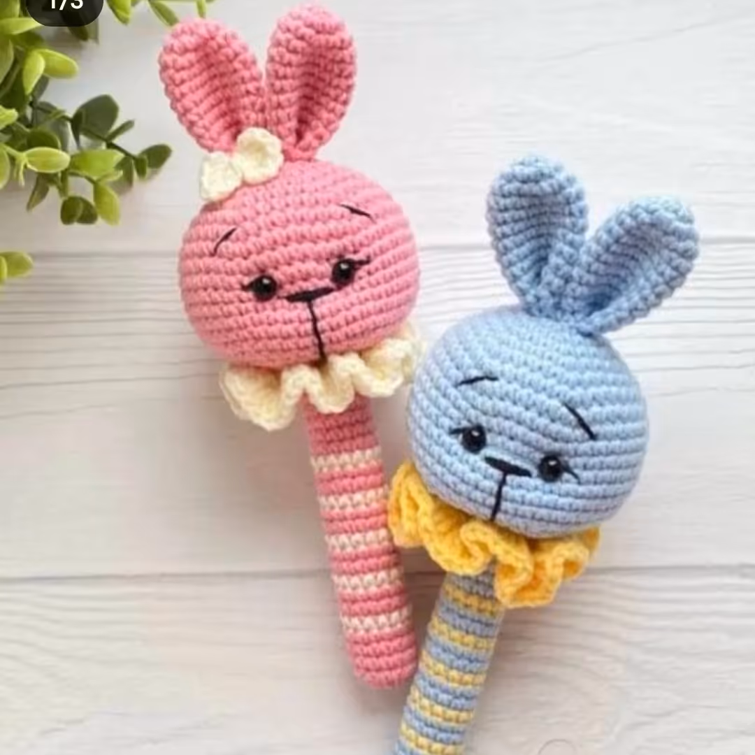 سیسمونی بافتنی جغجغه خرگوش 