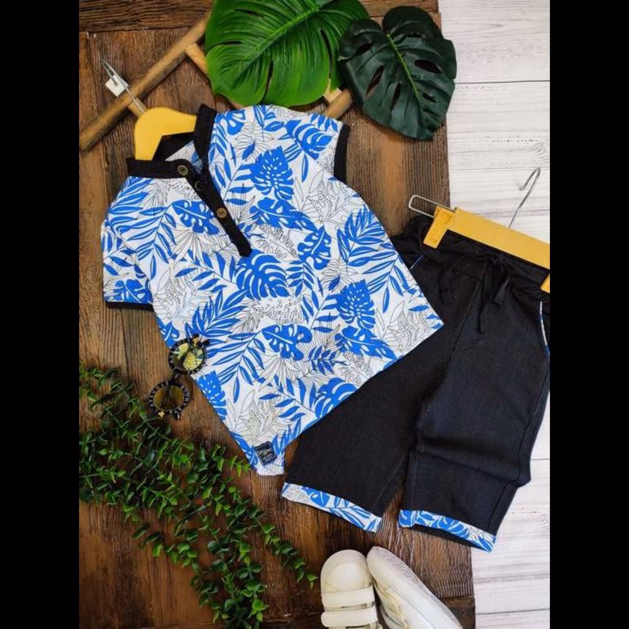 تیشرت و شلوارک پسرانه یقه دیپلمات (ناموجود)