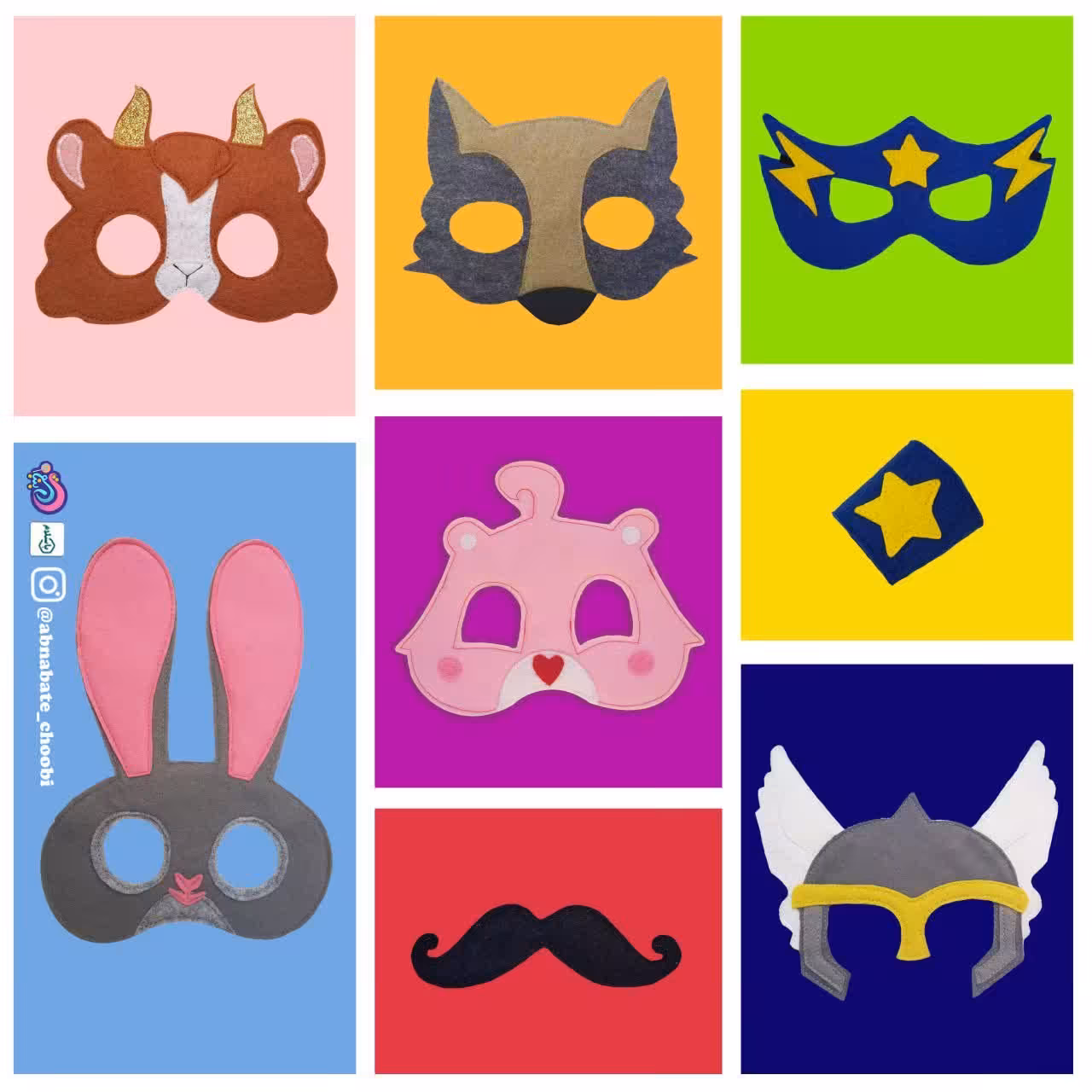 پک ماسک بازی 7 عددی+ دستبند