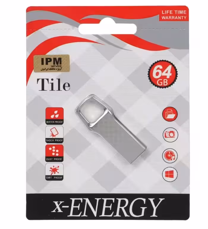 فلش مموری ایکس انرژی مدل Tile USB 2.0 ظرفیت 64 گیگابایت