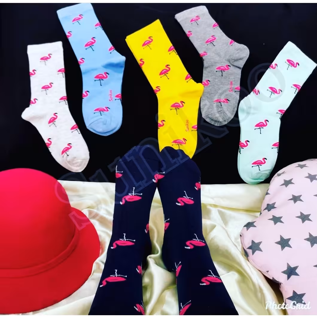 جوراب ساق بلند فلامینگو ابری رنگ