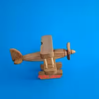 ماکت هواپیما چوبی طرح قدیمی و کلکسیونی