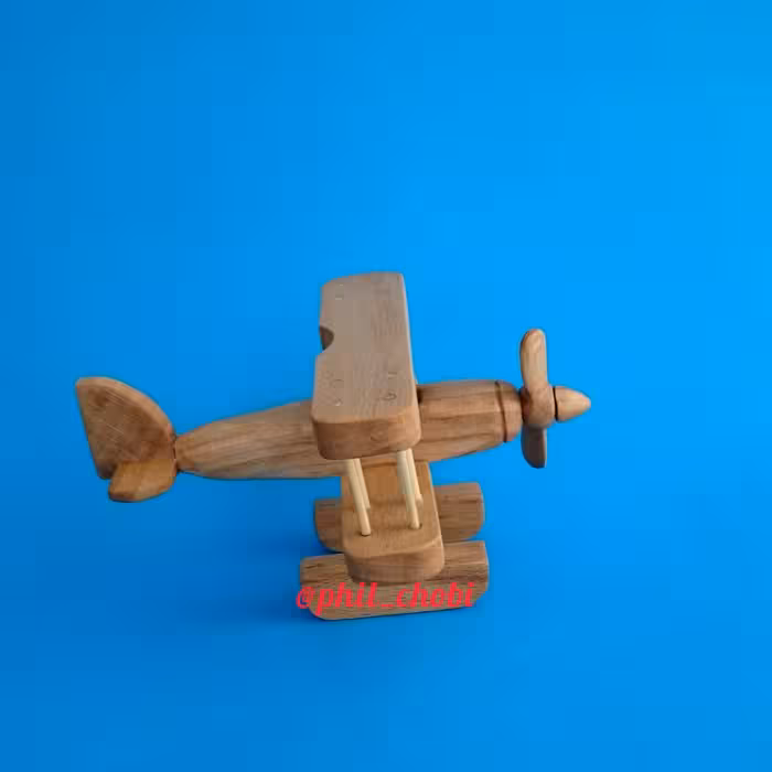 ماکت هواپیما چوبی طرح قدیمی و کلکسیونی