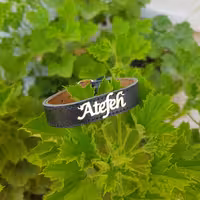 دستبند چرمی با اسم دلخواه