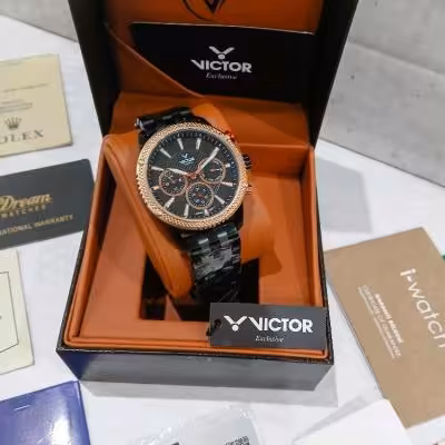 ساعت مچی عقربه ای مردانه VICTOR سه موتوره فعال فول تایم ژاپن مدل V1511