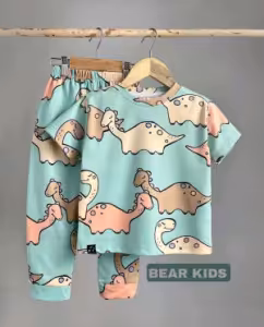 ست تیشرت شلوار اسپورت دایناسور با کیفیت اعلا