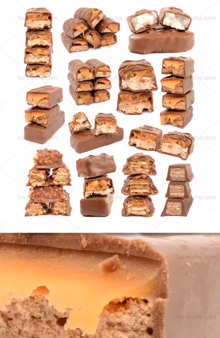عکس با کیفیت شکلات های مغزدار | گرافیک با طعم تربچه