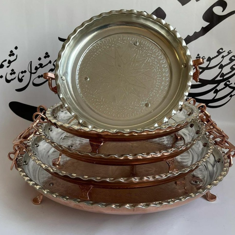 مجمه پایه دار قطر 36مسی چکش کاری شده ضخامت بالا نانو شده بدون تغییر رنگ