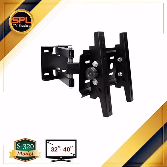 براکت دیواری تلویزیون , چرخشی،تک بازو،مدل s320 مخصوص تلویزیون های 32تا40 اینچ lcd,led 