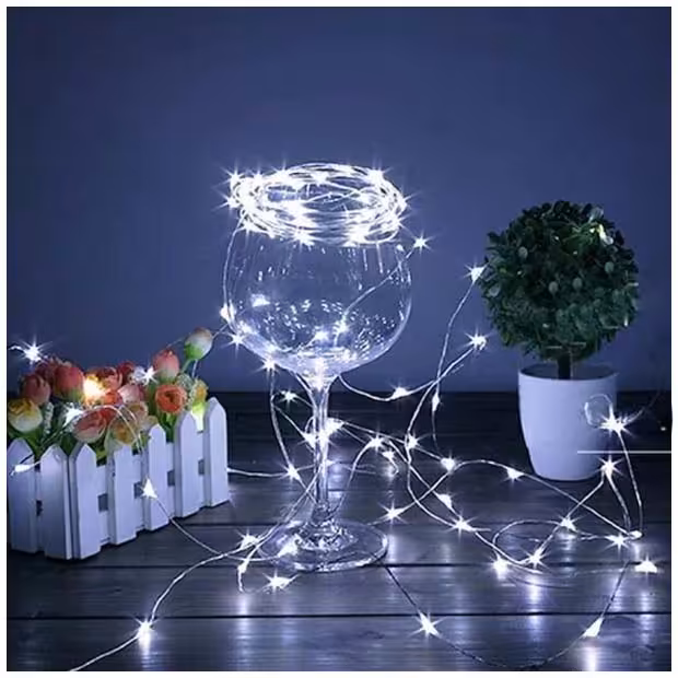 ریسه مفتولی 10 متری رنگ سفید مهتابی (ضد آب)