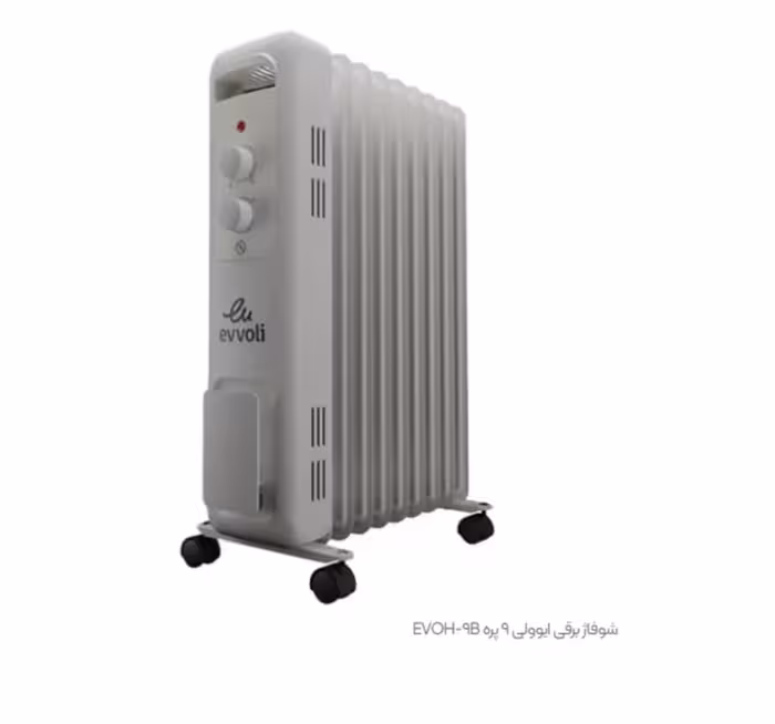 شوفاژ برقی ایوولی 9 پره بدون فن مدل EVOH-9B