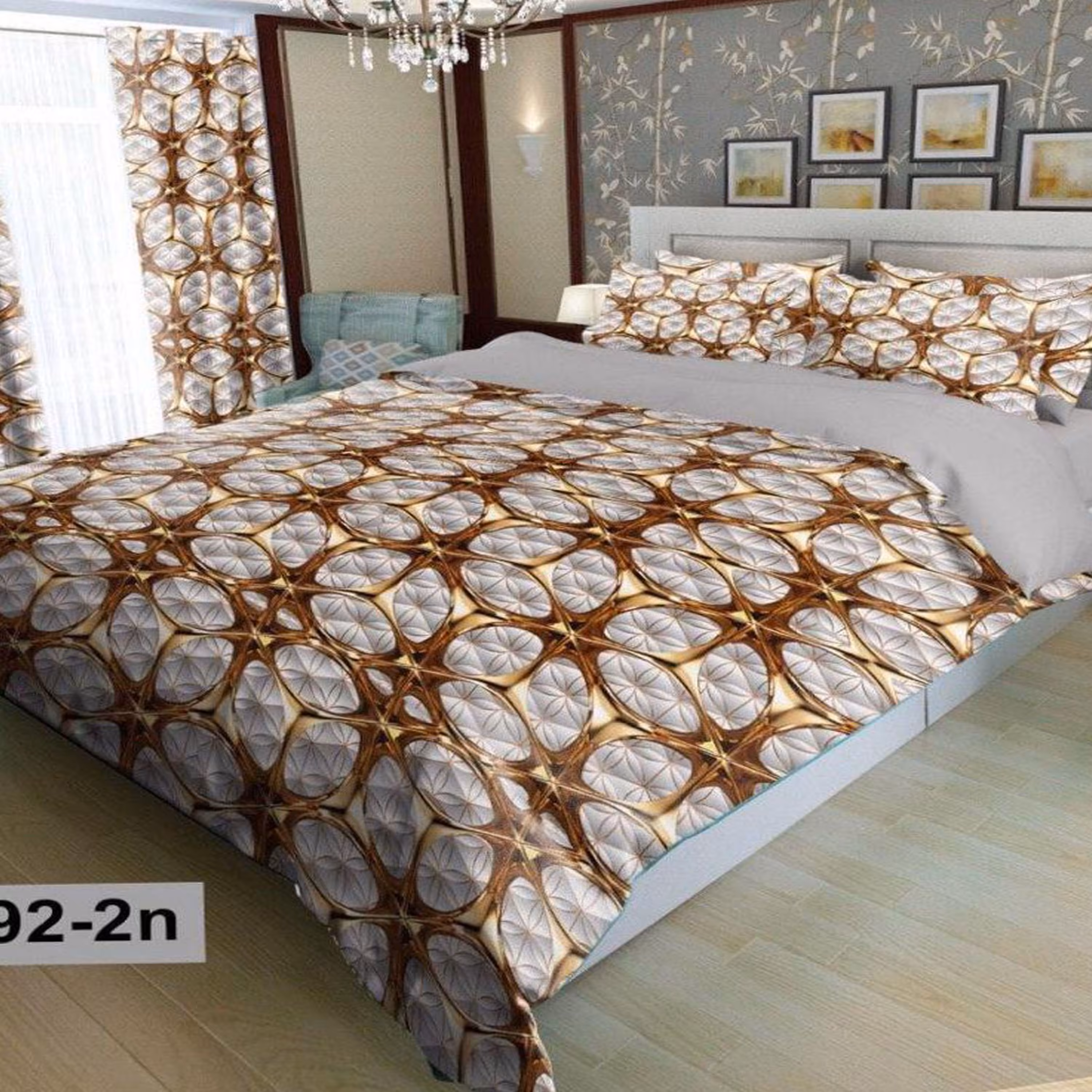 سرویس روتختی 2 نفره تنسل چاپی برندترک لند(Turk Land) z 92-2