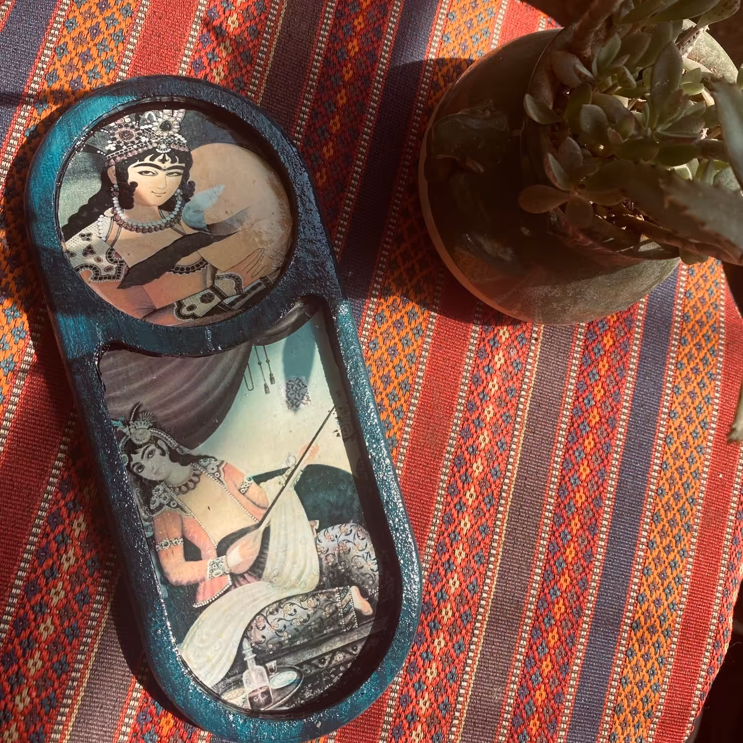 زیر لیوانی قجری طرح مطرب