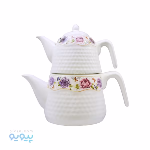 ست قوری و کتری چینی طرح گل