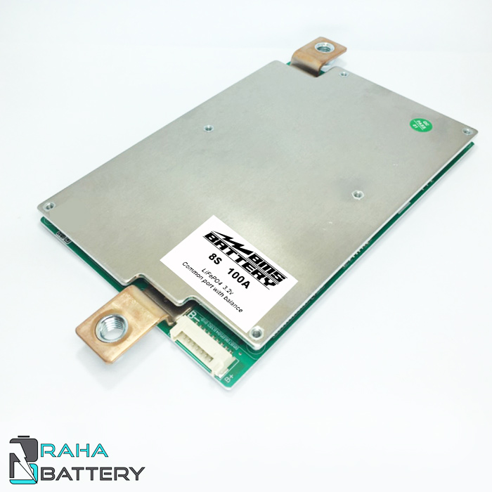 برد محافظ BMS PCM باتری لیتیوم (LFP) 8 سل 100A آمپر 32V