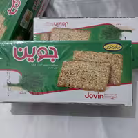 پک 2 تایی بیسکویت جوین  با تزیین کنجد و شوید با آرد جو  500 گرمی 