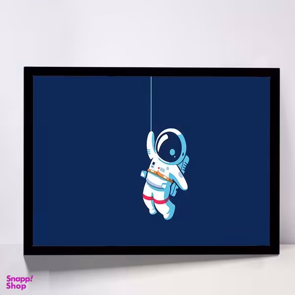 تابلو مدل astronaut hanging on moon کد F-10043