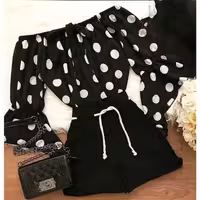 ست دو تیکه خال خالی 