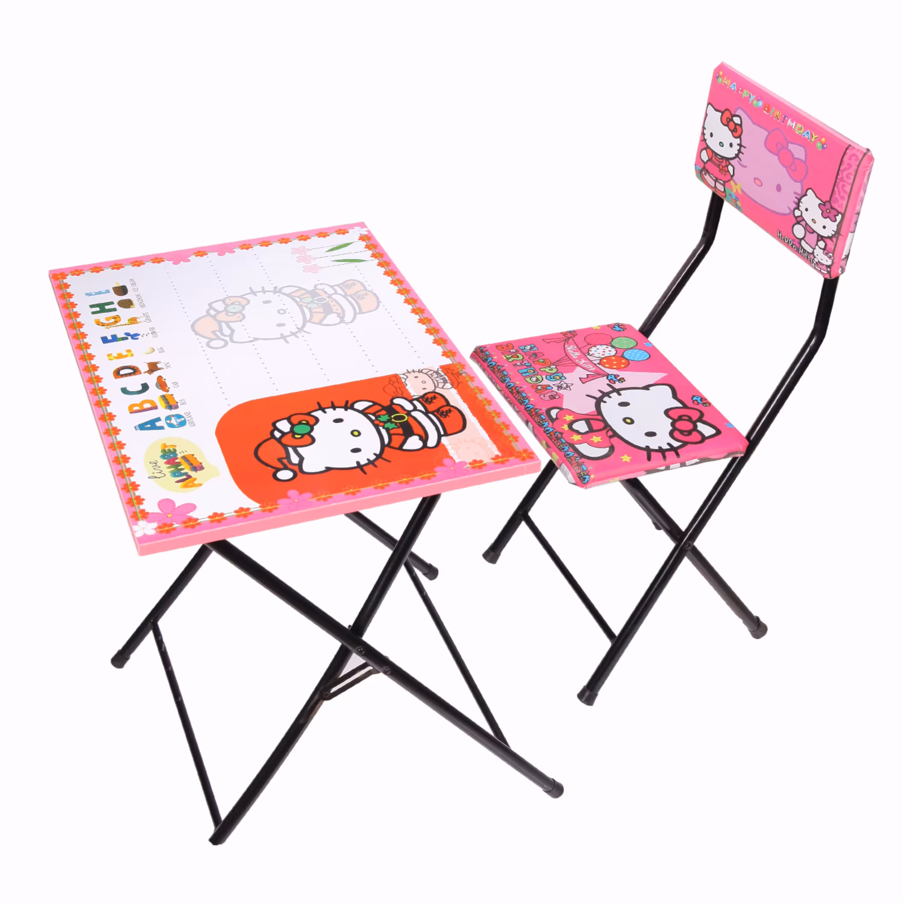 ست میز تحریر با صندلی میزیمو طرح کیتی 1 کد 201