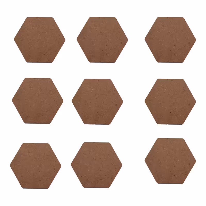 اسلایس چوبی مدل شش ضلعی کد 10 مجموعه 9 عددی