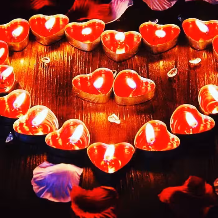 شمع وارمر 50تایی قلب قرمز