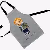 پیشبند تدی مخمل چاپ دیجیتال قابل شستشو و رنگ ثابت دارای آستر ضدآب کد 35