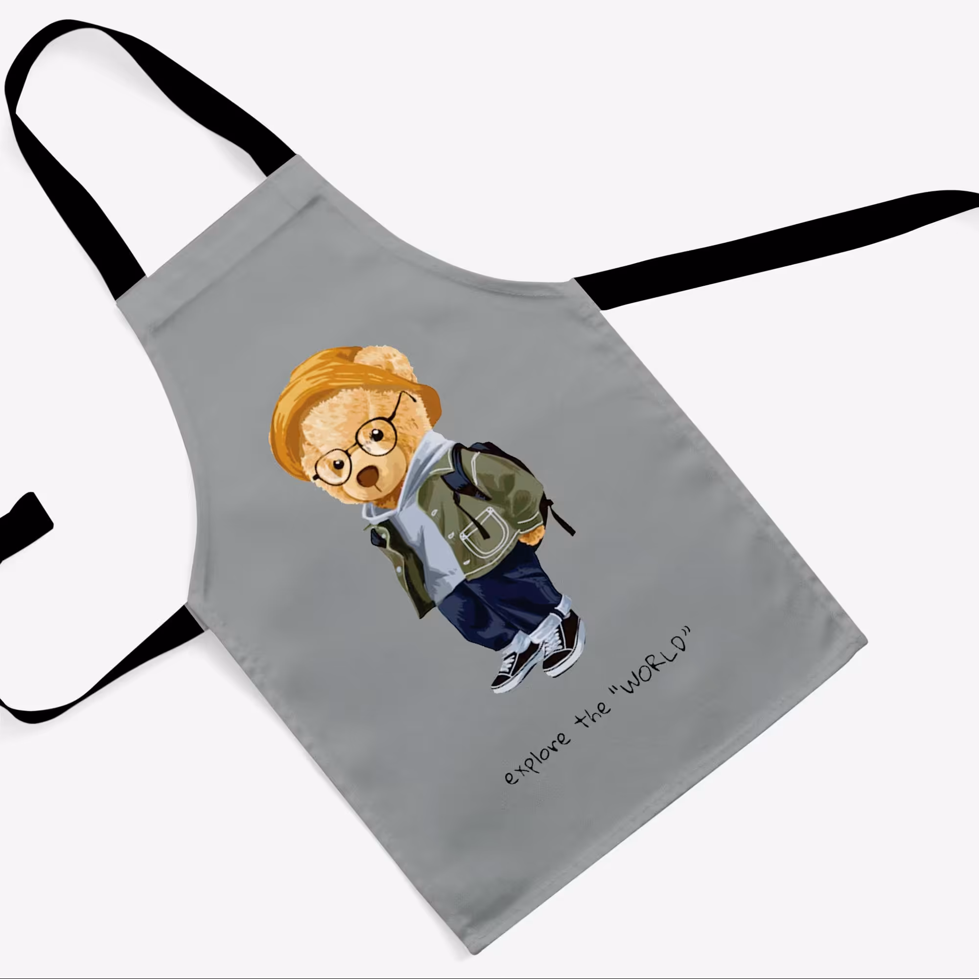 پیشبند تدی مخمل چاپ دیجیتال قابل شستشو و رنگ ثابت دارای آستر ضدآب کد 35