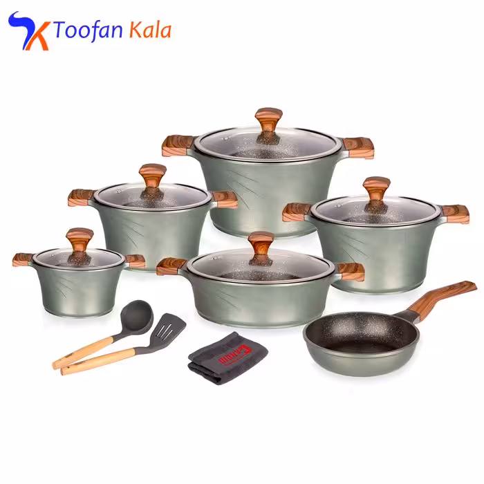 سرویس قابلمه 14 پارچه تیتانیومی کاندید مدل سزار Candid Caesar 14pcs