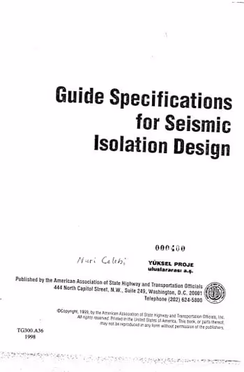 󾕇 دانلود کتاب AASHTO, Guide Specifications for Seismic Isolation Design, 1998 - دانلود کتاب های دانشگاهی