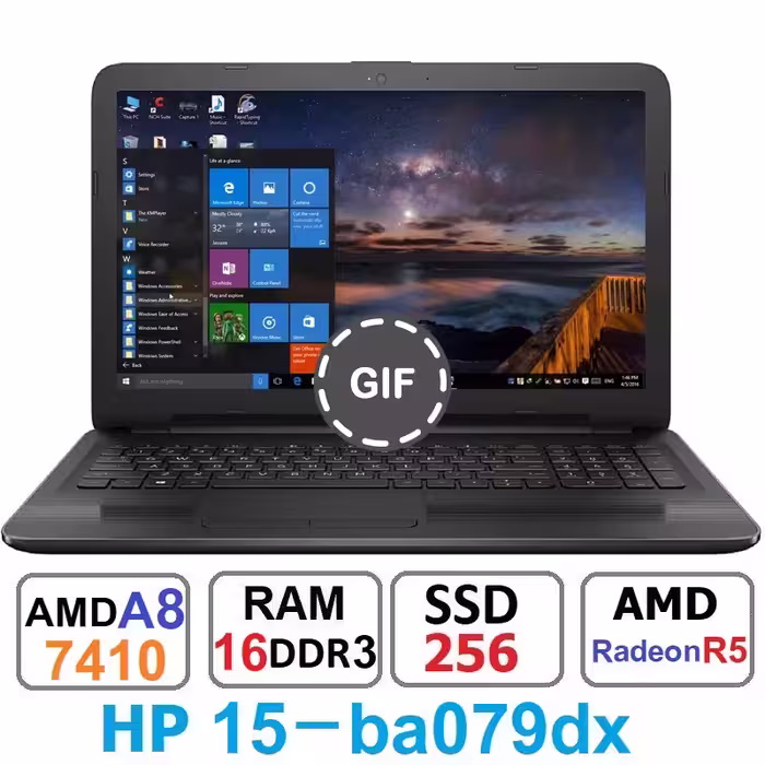 لپتاپ hp 15-ba079dx پردازنده A8-7410 رم16
