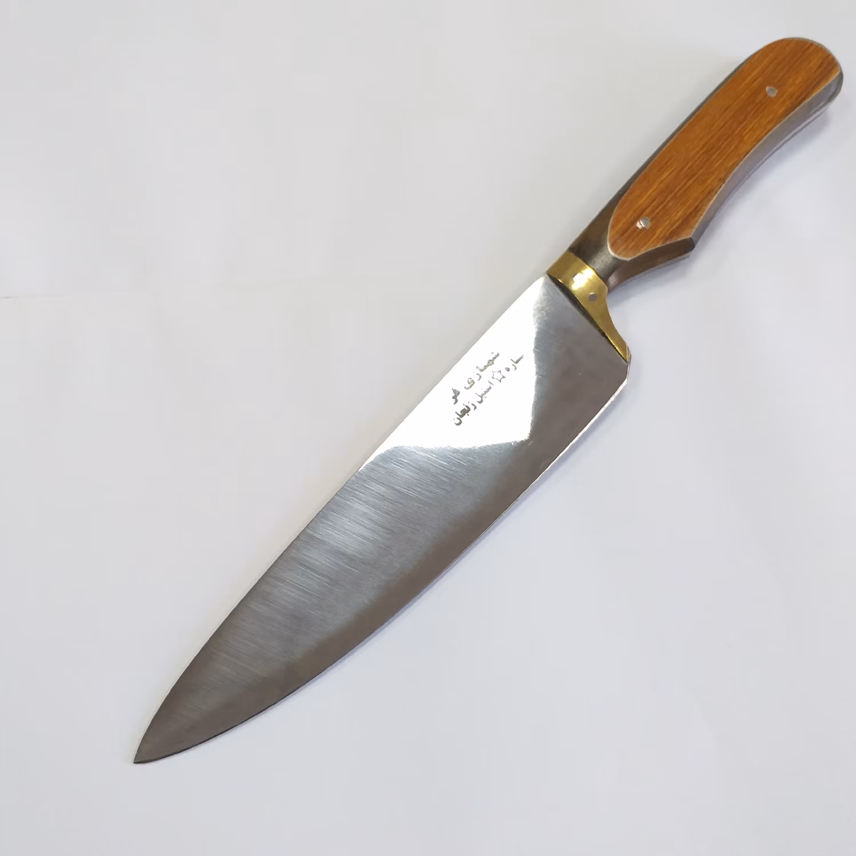 ست چاقو آشپزخانه زنجان استیل ضد زنگ همراه با مصقل  استیل شهبازی فر  با مصقل 