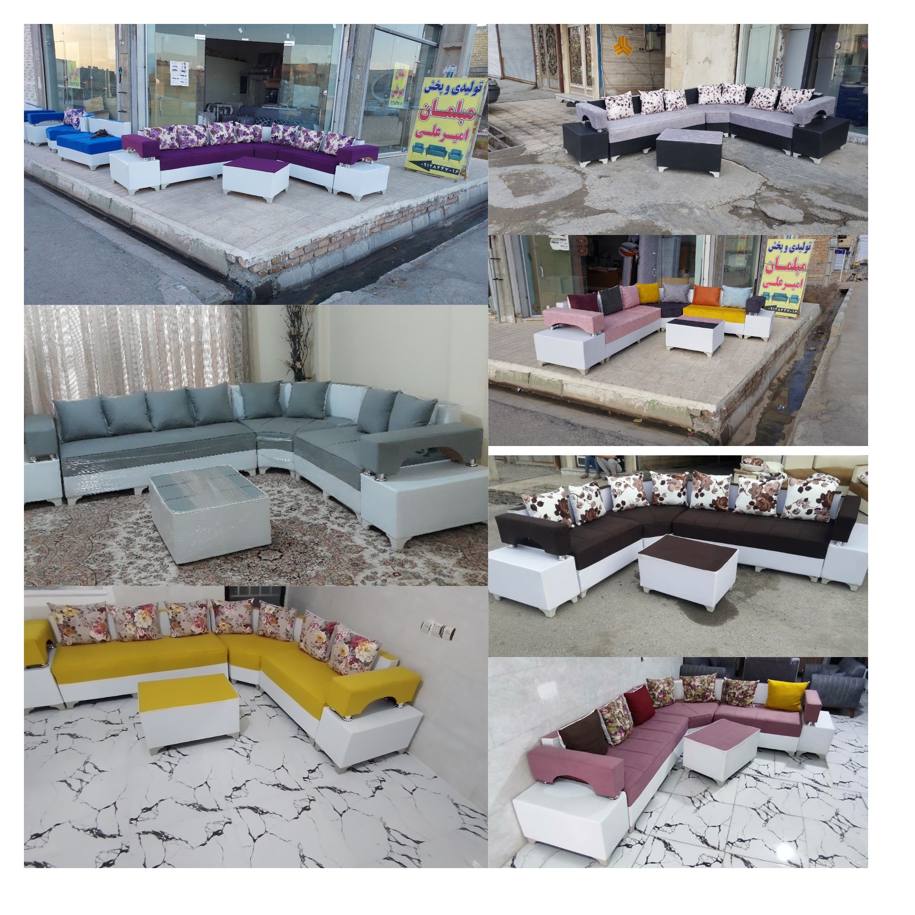 مبل ال کمجا رنگ به دلخواه مشتری