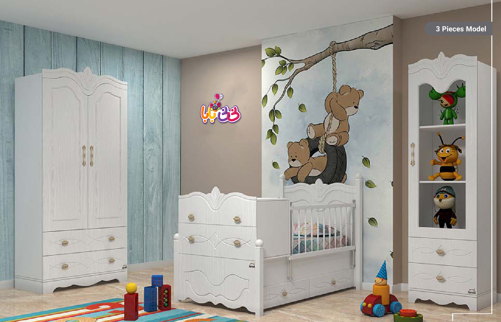 سرویس چوب دومنظوره نوزاد-نوجوان مدل نیلوفر