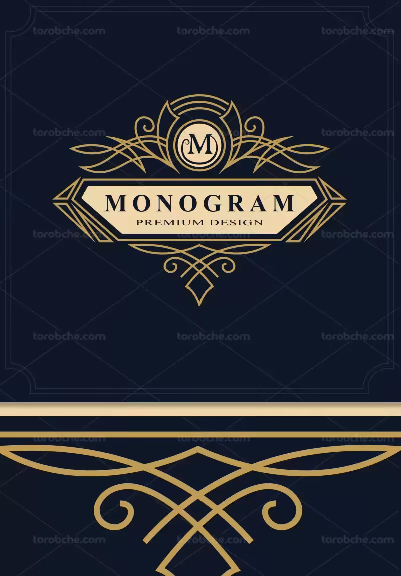 وکتور لوگو مونوگرام حرف لاتین M | گرافیک با طعم تربچه