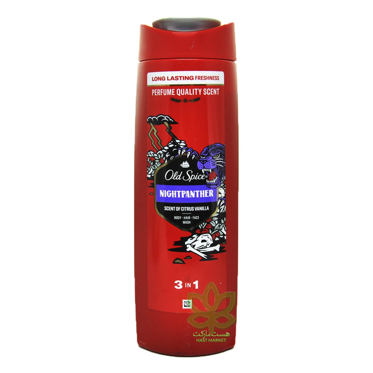 شامپو سر و بدن اولد اسپایس 3 در 1 نایت پنتر وانیل و مرکبات 400 میل - old spice