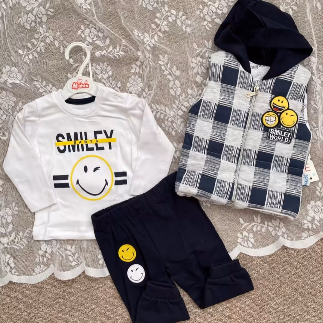 ست بلیز و شلوار و جلیقه پسرانه. ایرانی درجه یک  سایز 6تا9 ماه