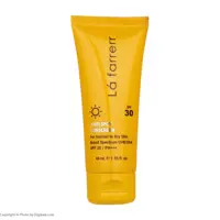 کرم ضدآفتاب و ضد لک بی رنگ لافارر مدل SPF 30 مناسب پوست های خشک و معمولی حجم 40 